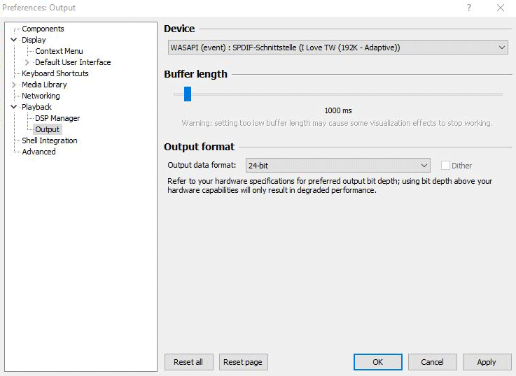 Windows 10 WASAPI DAC Setup